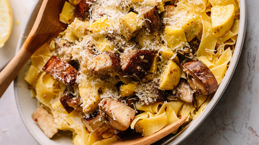 Squash & Eggplant Lemon Pappardelle – Morton & Bassett