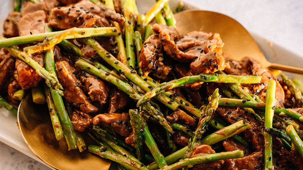 Sesame Beef with Asparagus – Morton & Bassett