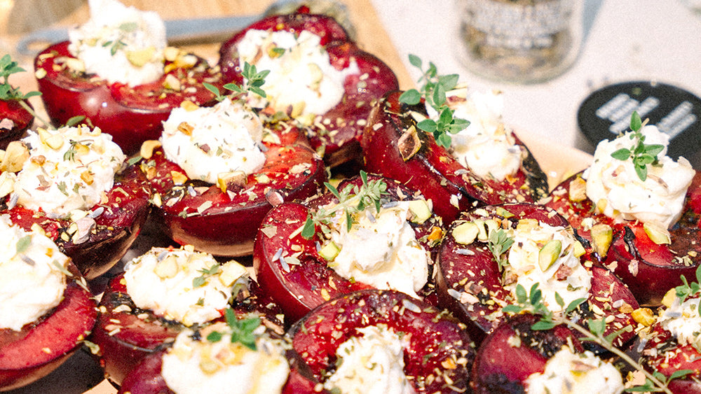 Grilled Plums and Mascarpone &ndash; Morton &amp; Bassett