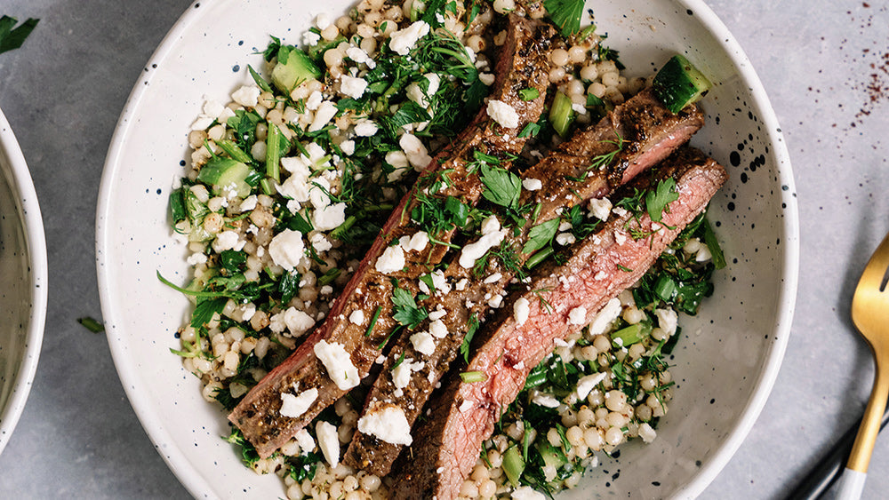 Mediterranean Flank Steak Couscous Salad &ndash; Morton &amp; Bassett