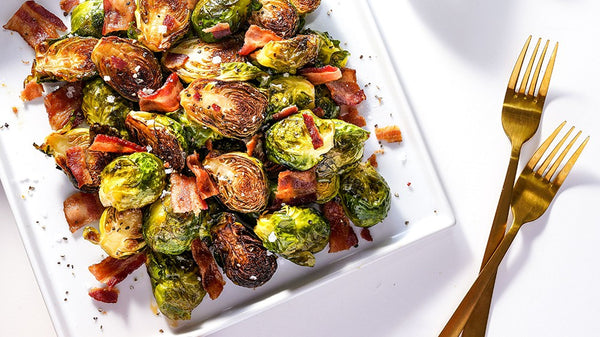 Maple Bacon Roasted Brussels