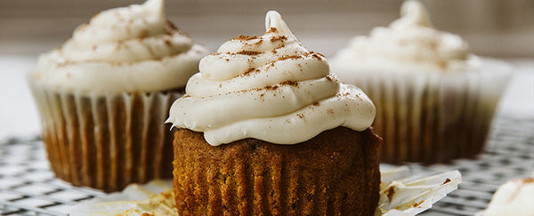 Pumpkin Cupcakes with Maple Frosting