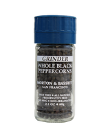 Peppercorns, Black (Whole) with Grinder front