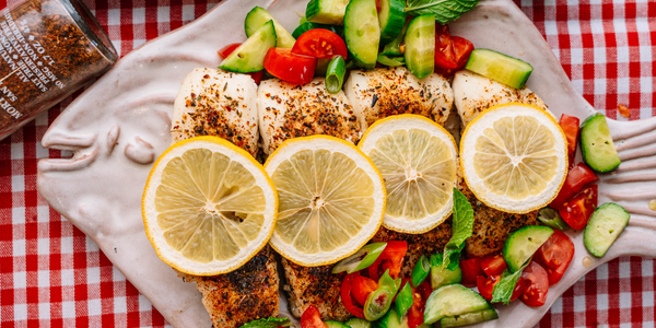 Italian Seasoning Crusted Halibut 