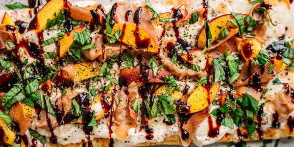 Peach Burrata Flatbread