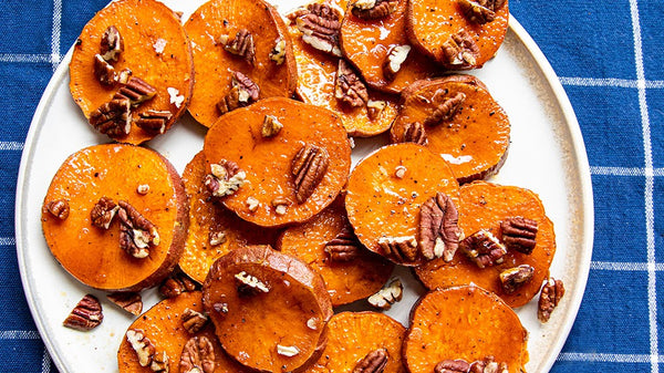 Ginger Candied Yams with Pecans