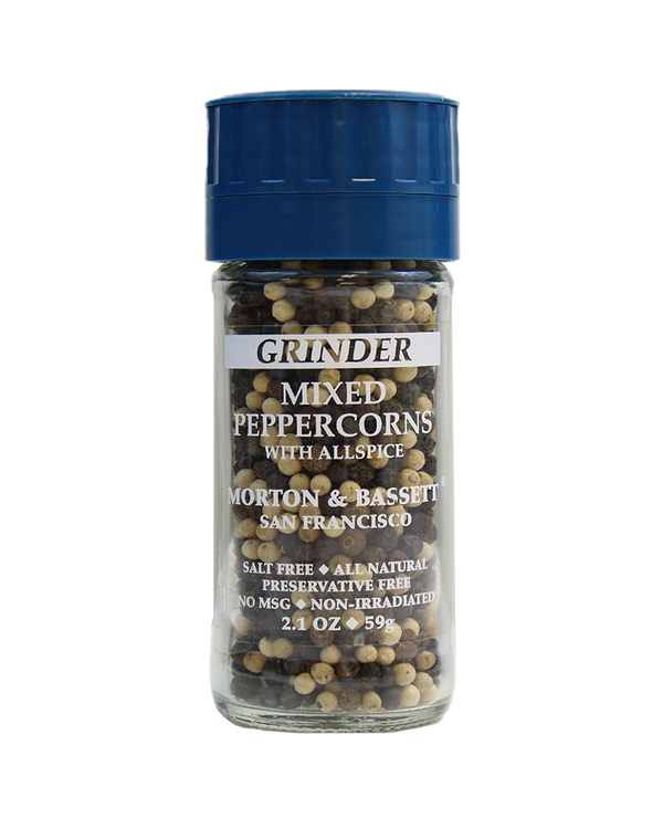 Peppercorns, Mixed (Whole) with Grinder front