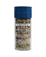 Peppercorns, Rainbow  (Whole) with Grinder front