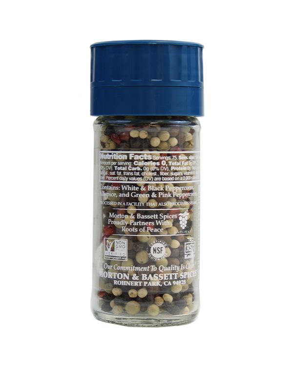 Peppercorns, Rainbow  (Whole) with Grinder rear