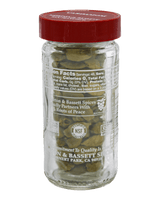 Jar of pickles with a red lid 
