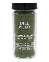 Jar of dill weed with Morton & Bassett branding