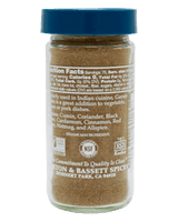 Jar of spices with a blue lid 