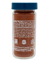Morton & Bassett Paprika spice 2 oz jar showing nutrition facts and usage instructions