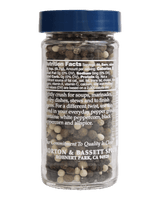 Back of Morton & Bassett Mixed Peppercorns with Allspice spice jar