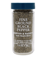 Morton & Bassett Fine Ground Black Pepper spice bottle front view