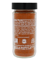 Back label of Morton & Bassett Cayenne Pepper spice bottle