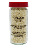 Morton & Bassett Sesame Seed spice jar front view with premium white sesame seeds