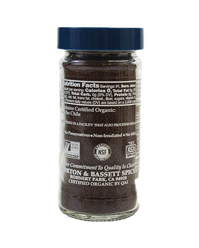 Ancho Chile (Ground) - Organic - back - product carousel image