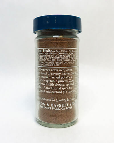 Nutmeg Organic Ground Back Packaging - Product Carousel Image
