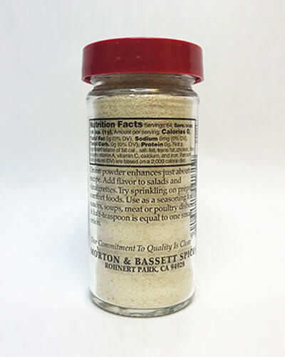 Onion Powder Back Packaging- Product Carousel Image